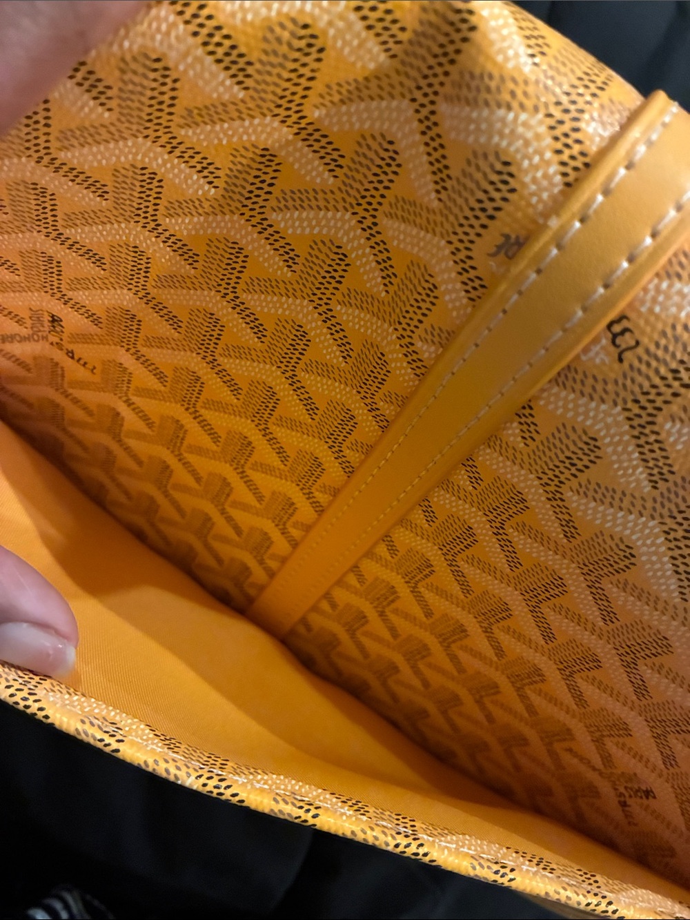Goyard Yellow Goyardine Crossbody Bag - Picture 6 of 7